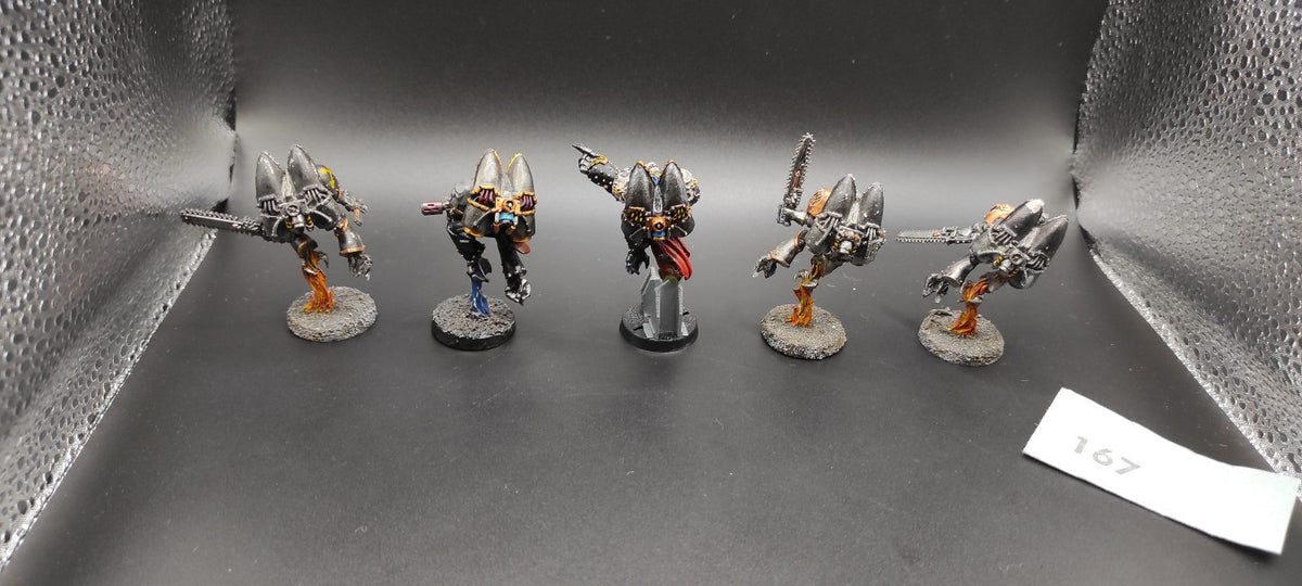 (5) Chaos Raptors METAL Chaos Space Marines Warhammer 40k -1296-