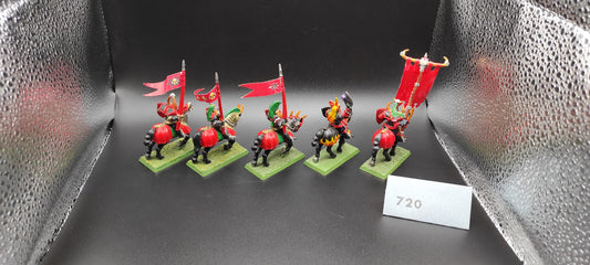 (5) Chaos Knights Classic Warriors of Chaos Warhammer Fantasy Miniatures -1539-