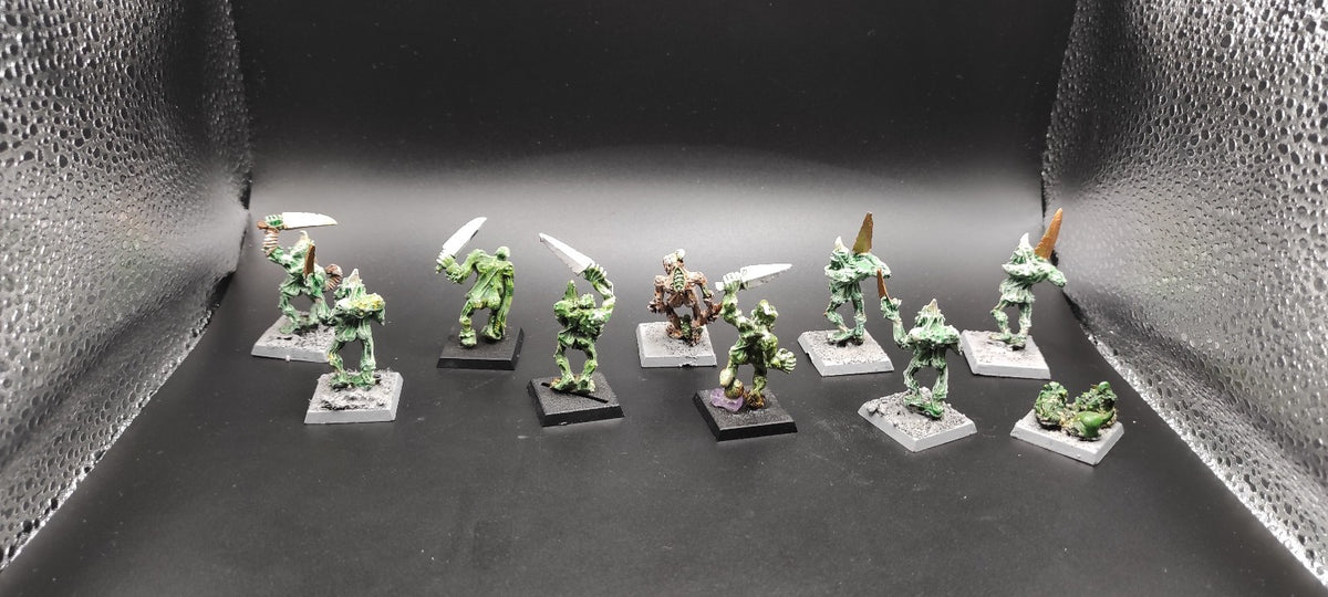 (9) Plaguebearers METAL OOP Daemons of Chaos Warhammer Fantasy Miniatures -2486-