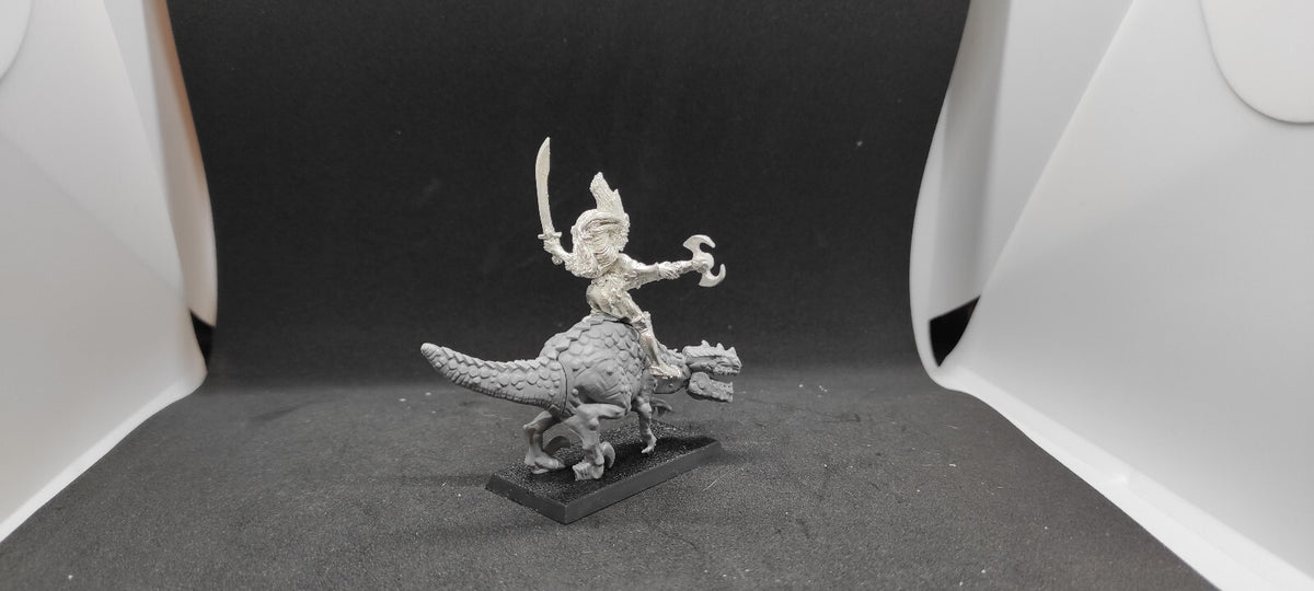 (1) Supreme Sorceress on Cold One Metal Dark Elves Warhammer Fantasy Miniatures -2042-