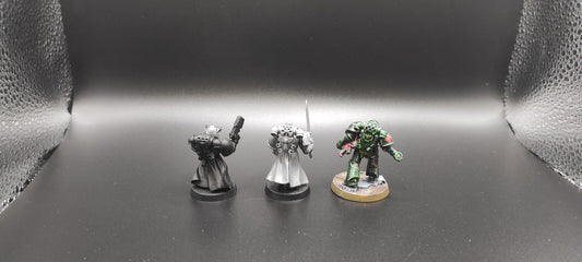 (3) Space Marines Dark Angels Space Marines Warhammer 40k -1977-