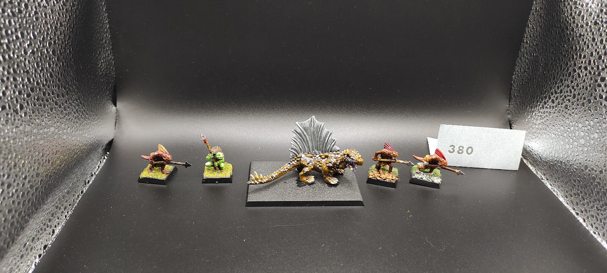 (5) Salamander Pack OOP METAL Lizardmen Warhammer Fantasy Miniatures -1038-