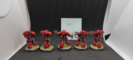 (5) Intercessors Painted Blood Angels Space Marines Warhammer 40k -2258-