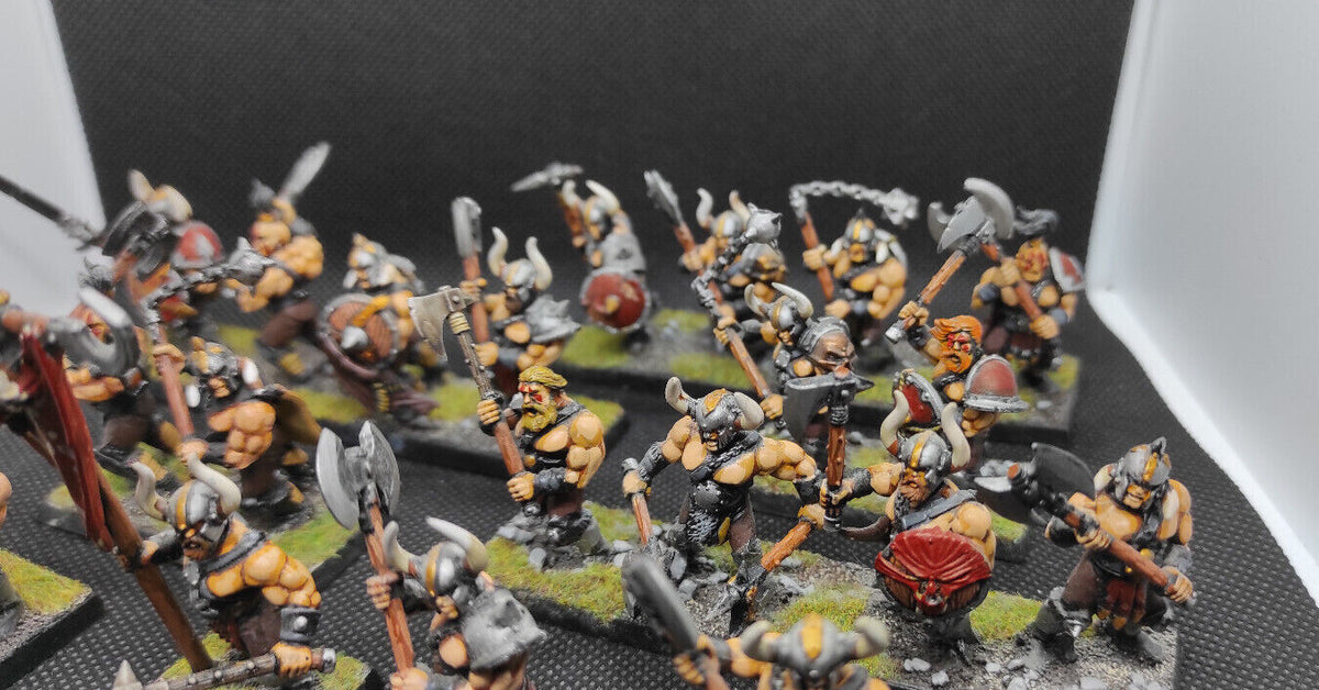 (20) Chaos Marauders Painted Warriors of Chaos Warhammer Fantasy Miniatures -1342-