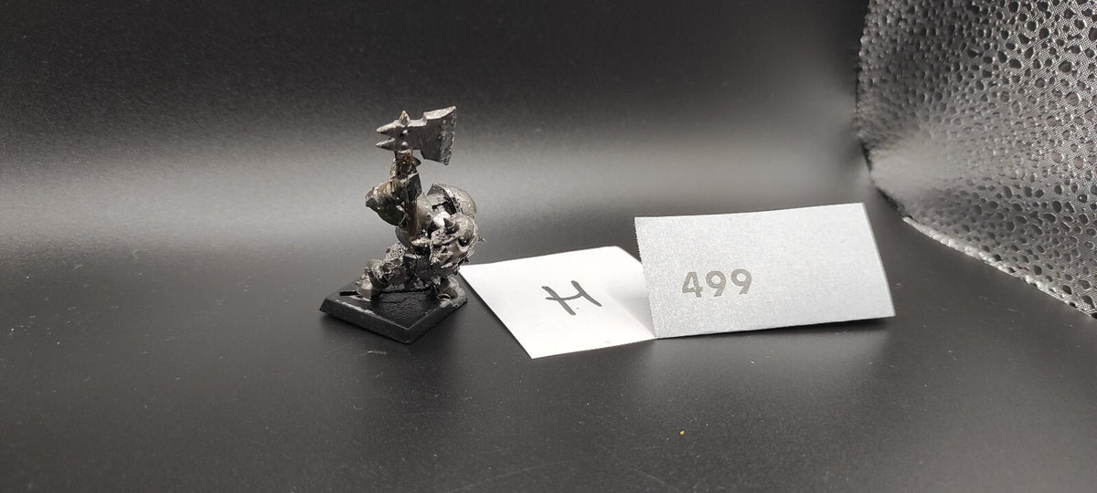 (1) Black Orc METAL Orcs & Goblins Warhammer Fantasy Miniatures -1600-