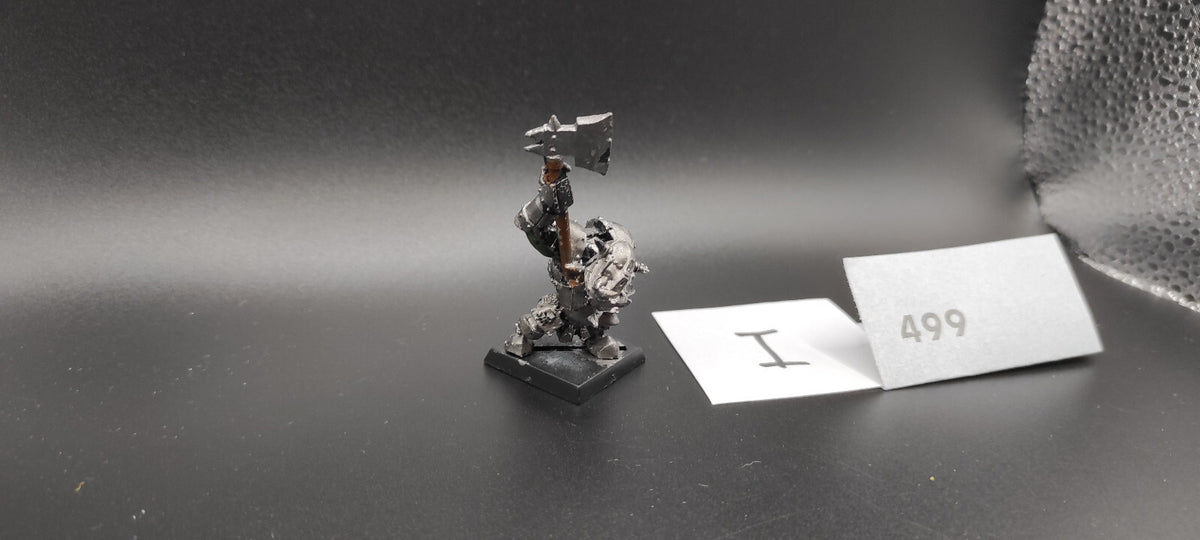 (1) Black Orc METAL Orcs & Goblins Warhammer Fantasy Miniatures -1601-