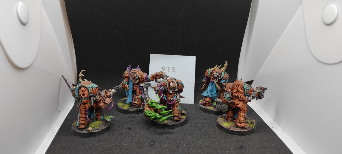 (5) Blightlord Terminators Death Guard Chaos Space Marines Warhammer 40k -2170-