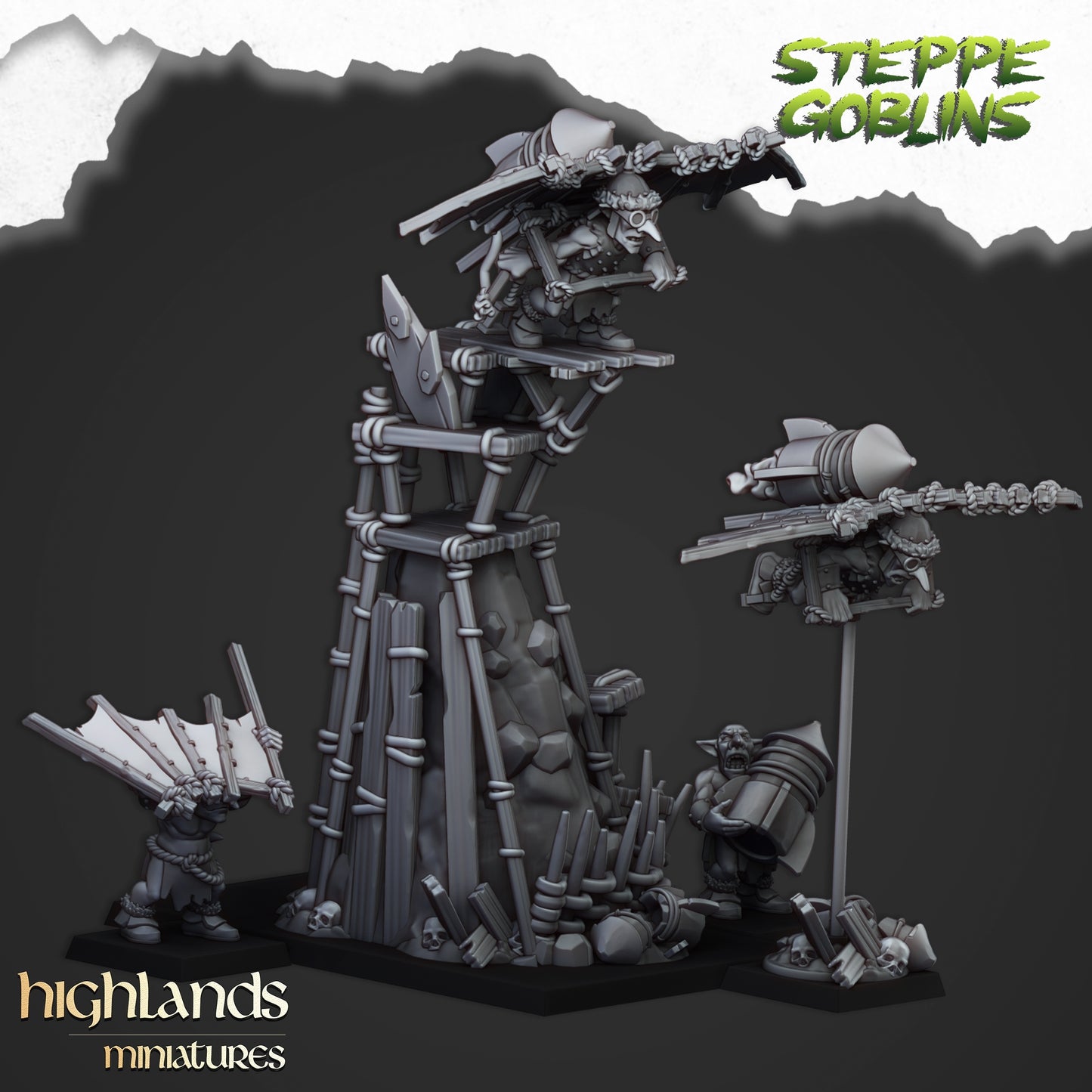 Steppe Goblin Big Jump Board - Highlands Miniatures (1)