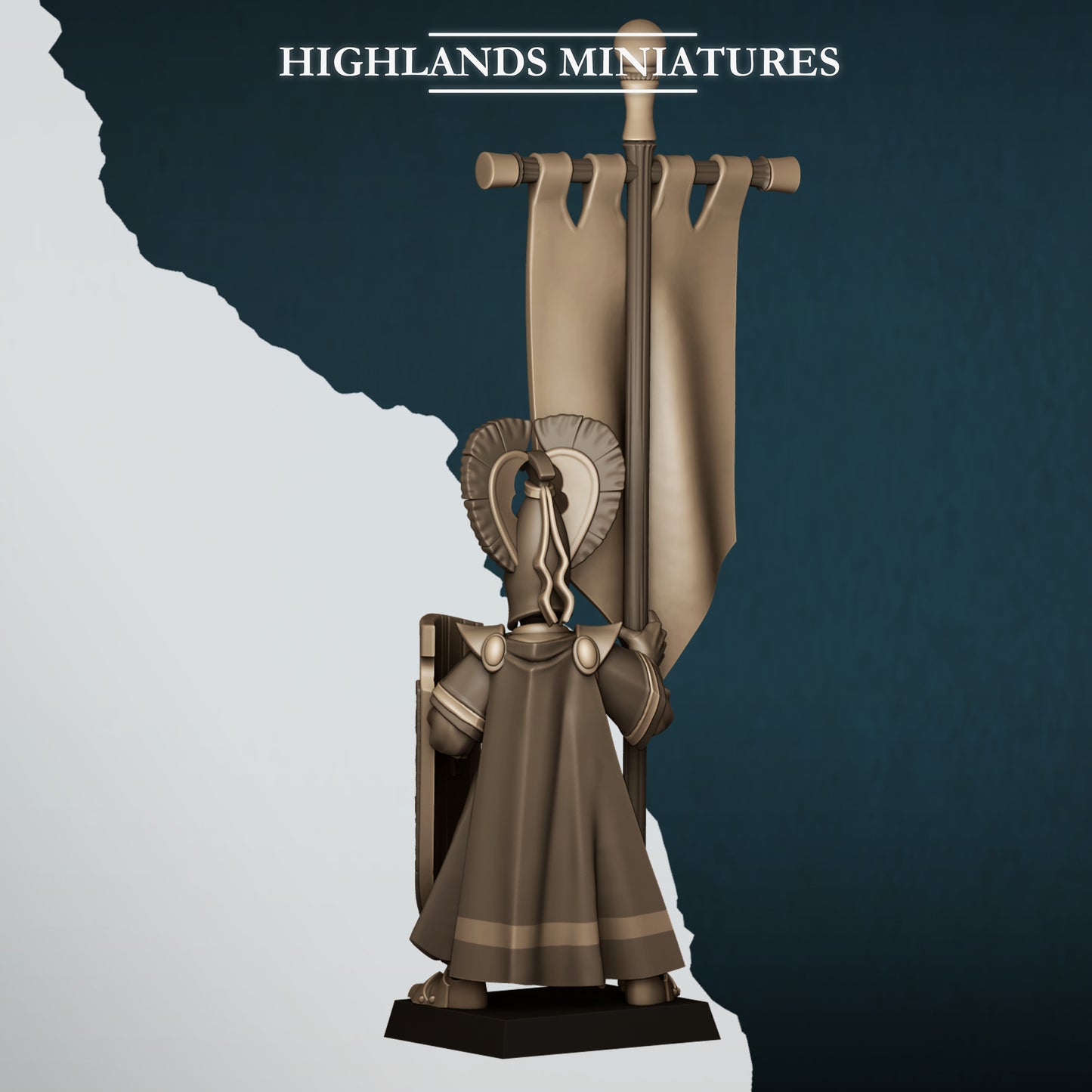 Dismounted Aegean Lord BSB - Highlands Miniatures (1)