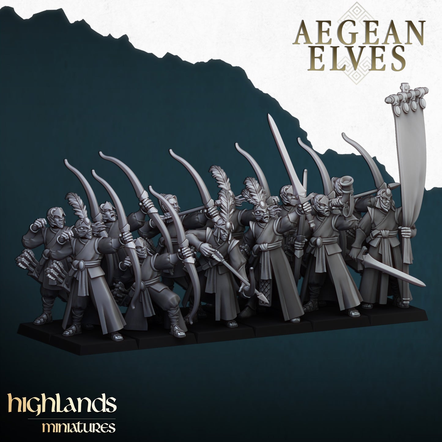 Aegean Elves Archers - Highlands Miniatures (10)