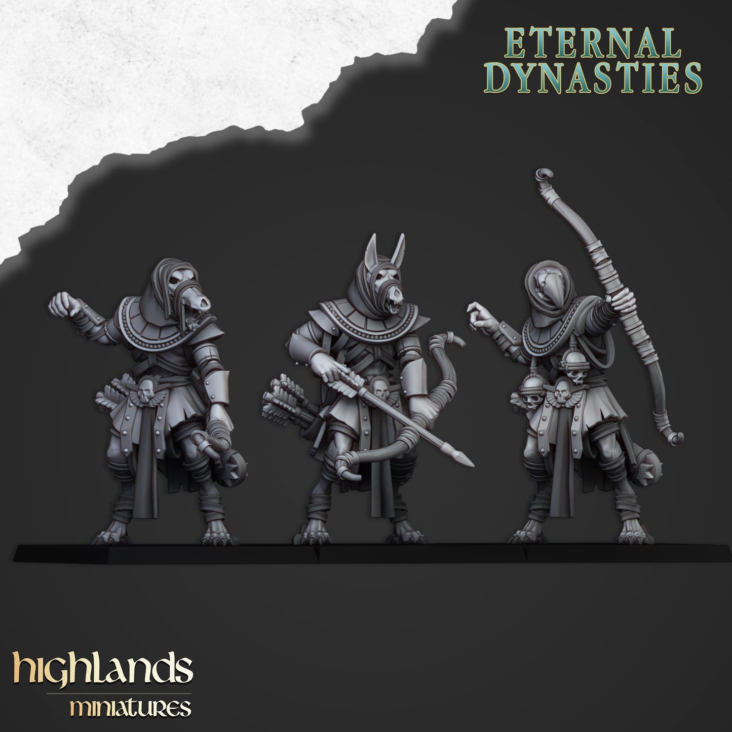 Anubis Guard with heavy bows - Highlands Miniatures (3)