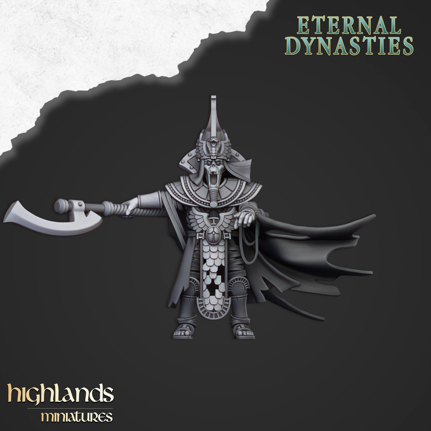 Eternal Pharaoh on foot - Highlands Miniatures (1)