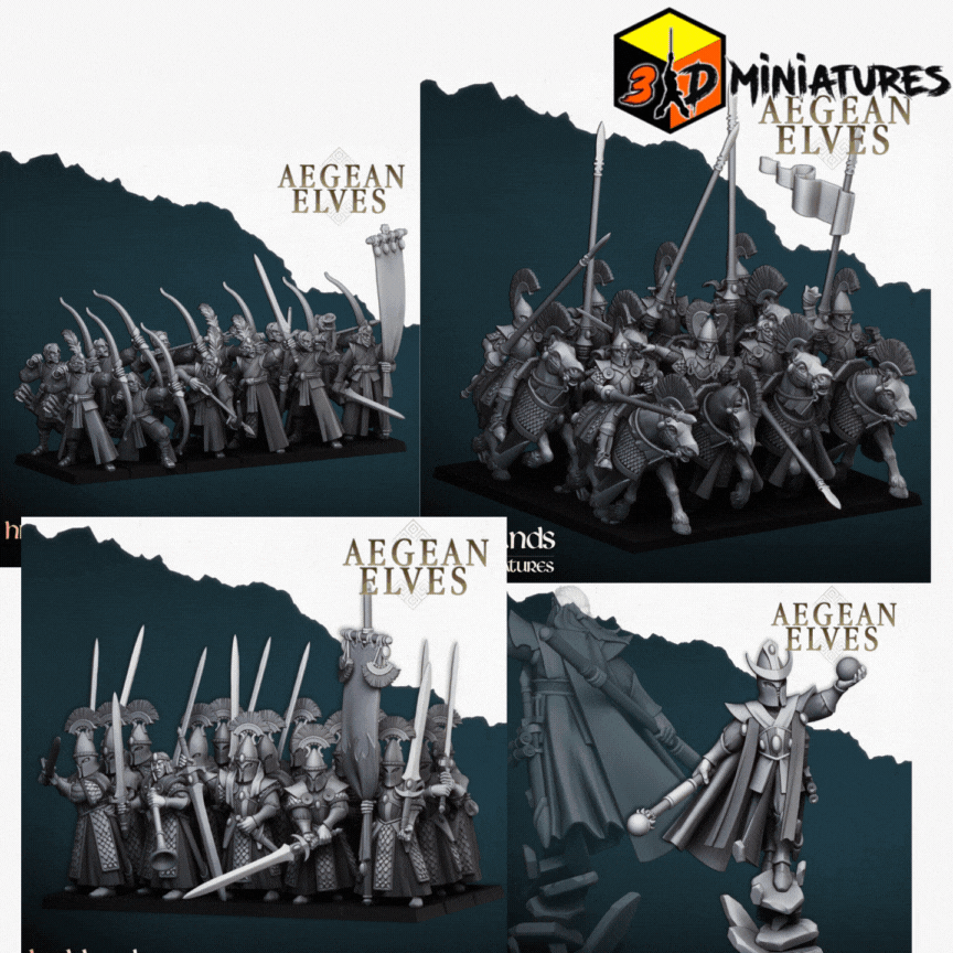 Bundle PROMO Aegean Elves - Highlands Miniatures (buy and save €€€)