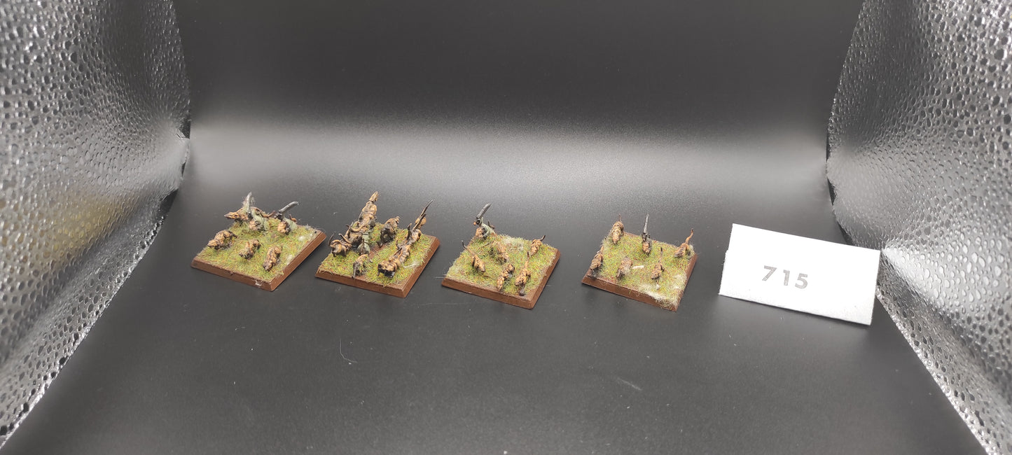 4 Rat Swarm Skaven Warhammer Fantasy Miniatures -715-