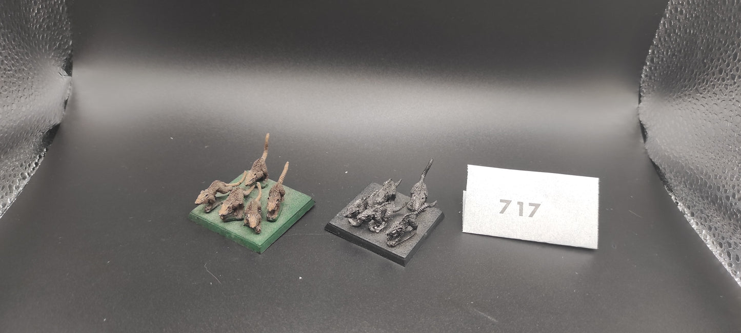 2 Rat Swarm Metal Skaven Warhammer Fantasy Miniatures -717-