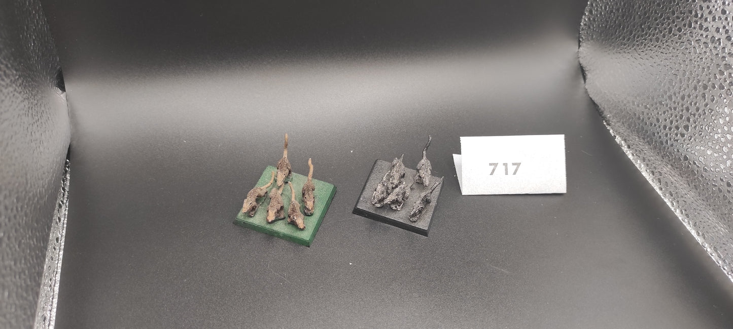 2 Rat Swarm Metal Skaven Warhammer Fantasy Miniatures -717-