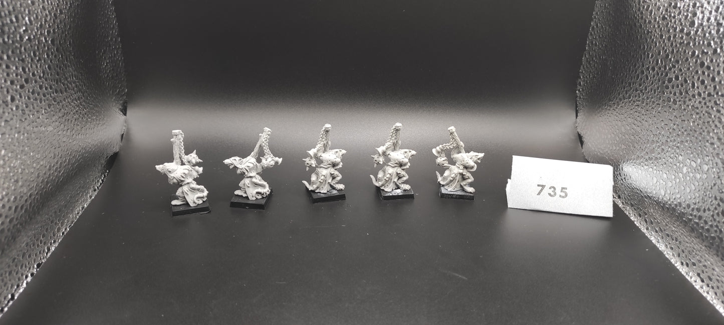 (5) Plague Censer Bearers Warhammer Fantasy Miniatures -735-