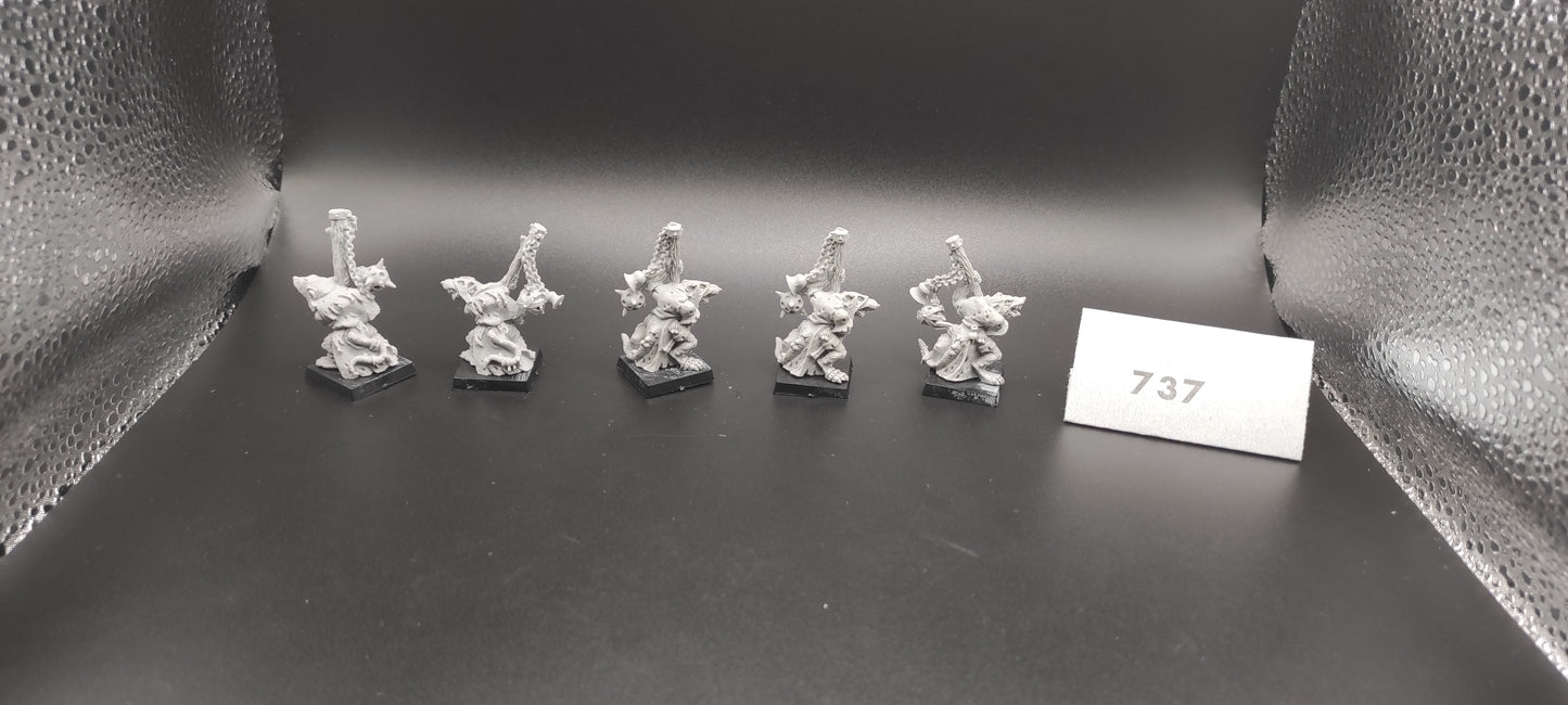 (5) Plague Censer Bearers Warhammer Fantasy Miniatures -737-
