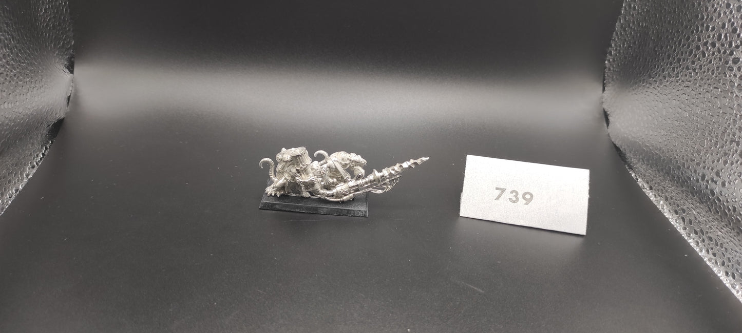 (1) Warp Grinder Skaven Metal Warhammer Fantasy Miniatures -739-