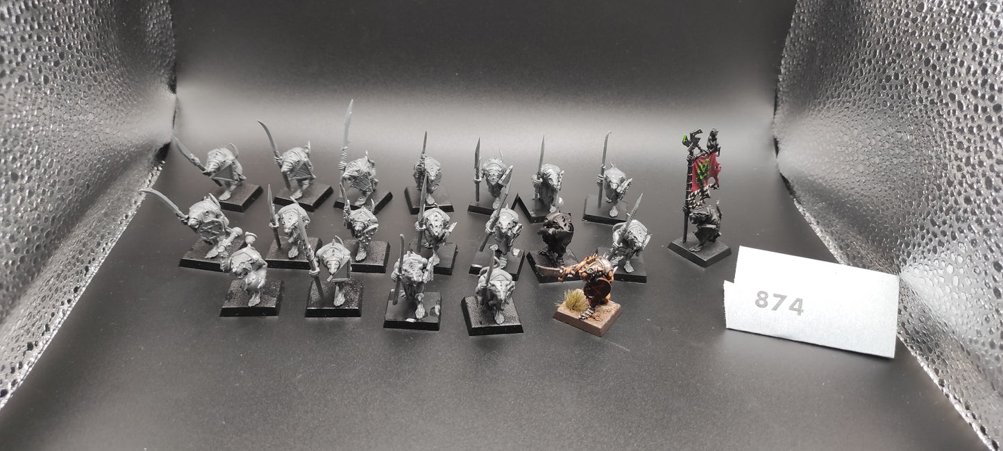 20 Clanrats Skaven Warhammer Fantasy Miniatures -874-