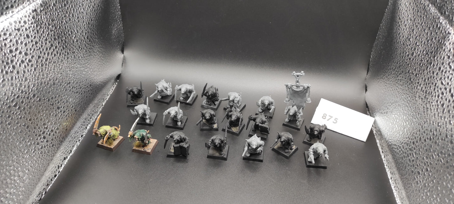 20 Plague Monks Skaven Warhammer Fantasy Miniatures -875-