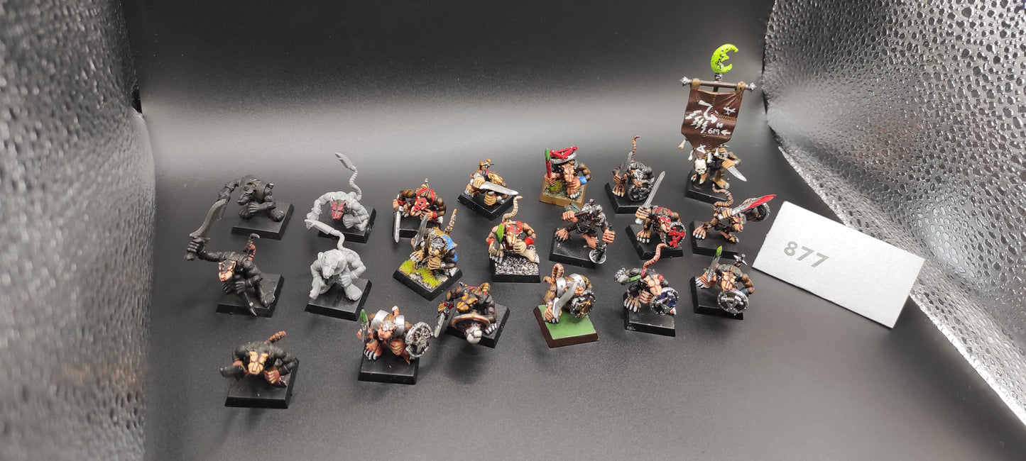 20 Clanrats Skaven Warhammer Fantasy Miniatures -877-