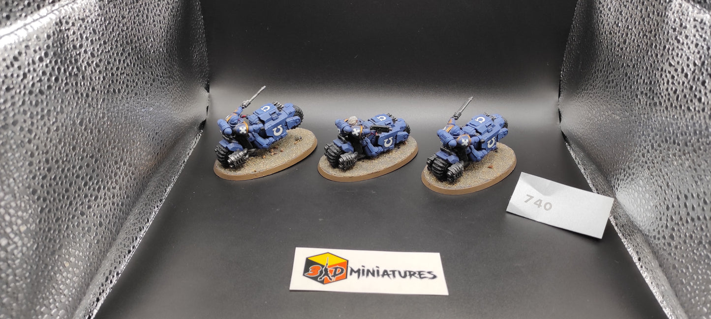 (3) Outriders Space Marines Warhammer 40k -740-