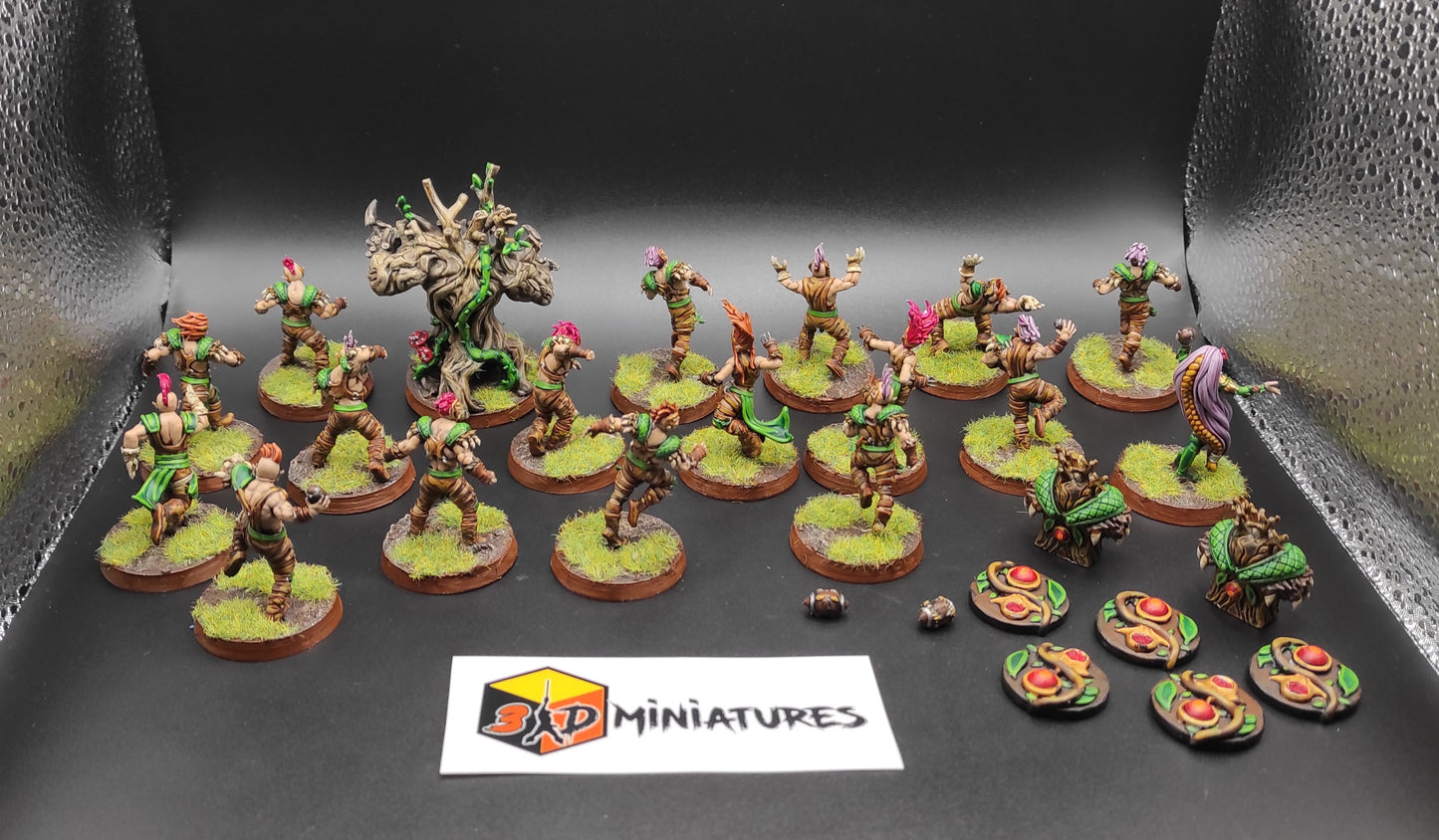 Compatible Blood Bowl Fantasy Football Team Wood Elves Resin Painted-on-Demand