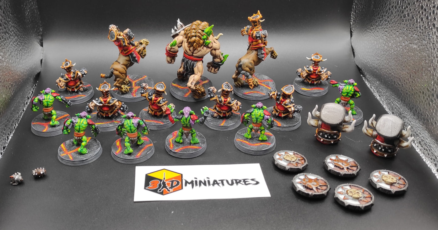 Compatible Blood Bowl Fantasy Football Team Chaos Dwarfs Resin Painted-on-Demand