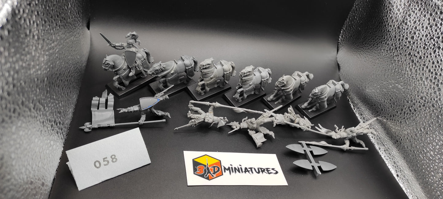 (6) Bretonnia Knights of the Realm Warhammer Fantasy Miniatures -058-