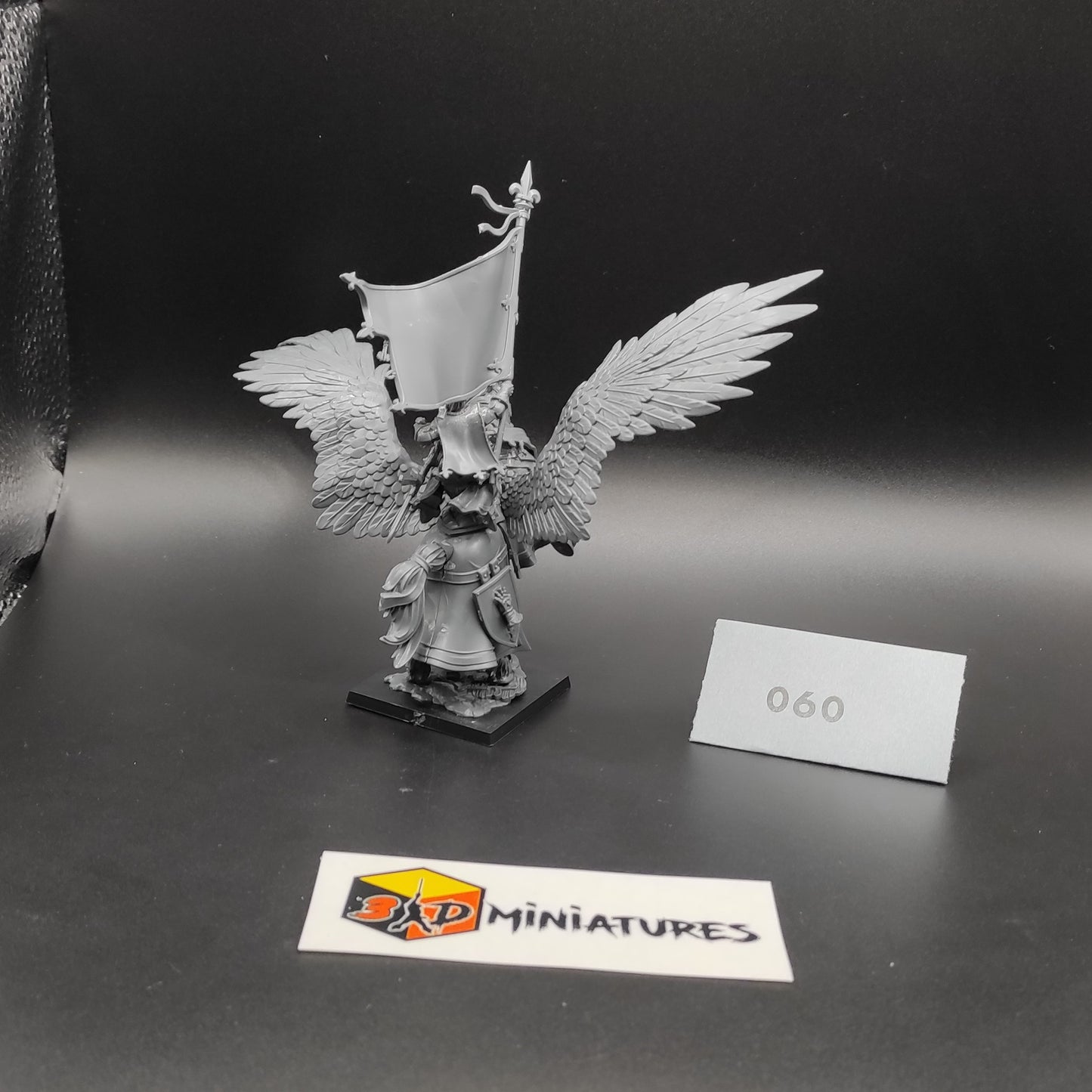 (1) Bretonnia Battle Standard Bearer on Royal Pegasus Warhammer Fantasy Miniatures -060-