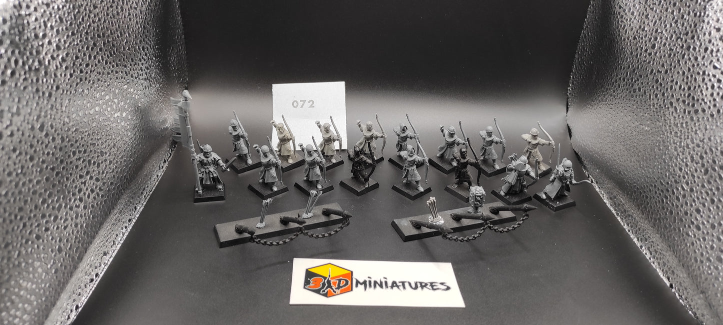 (16) Bretonnia Peasant Bowmen Warhammer Fantasy Miniatures -072-