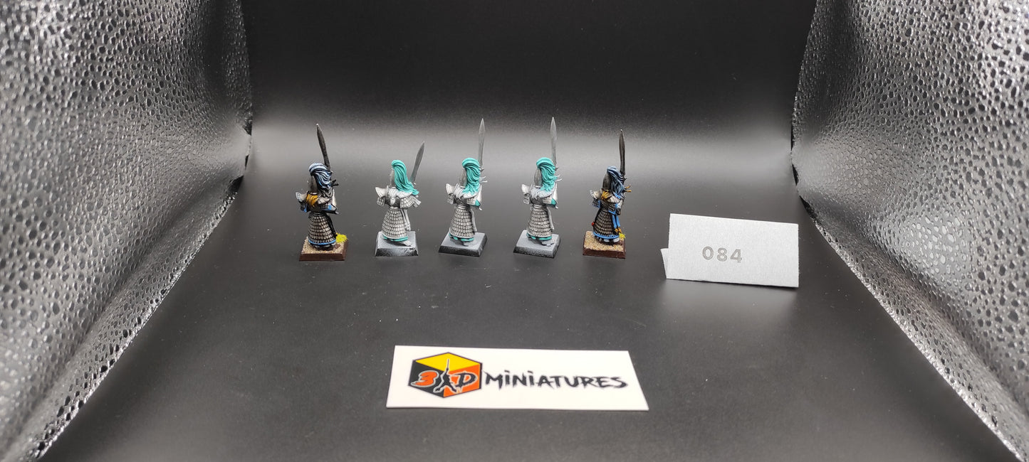 (5) High Elves Swordmasters of Hoeth Warhammer Fantasy Miniatures -084-