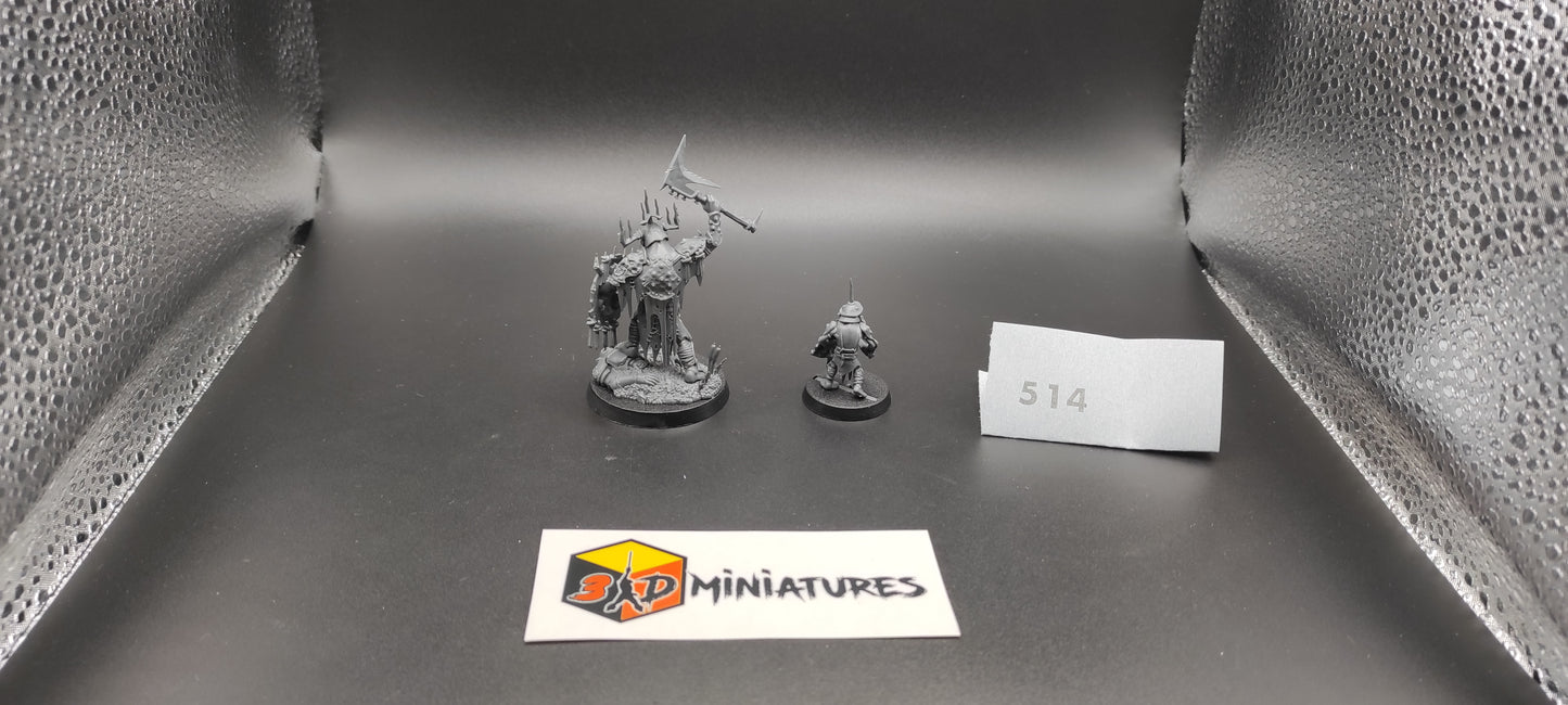 (1) killa boss and stab grot Orruk Warclans Warhammer Fantasy AoS Miniatures -514-