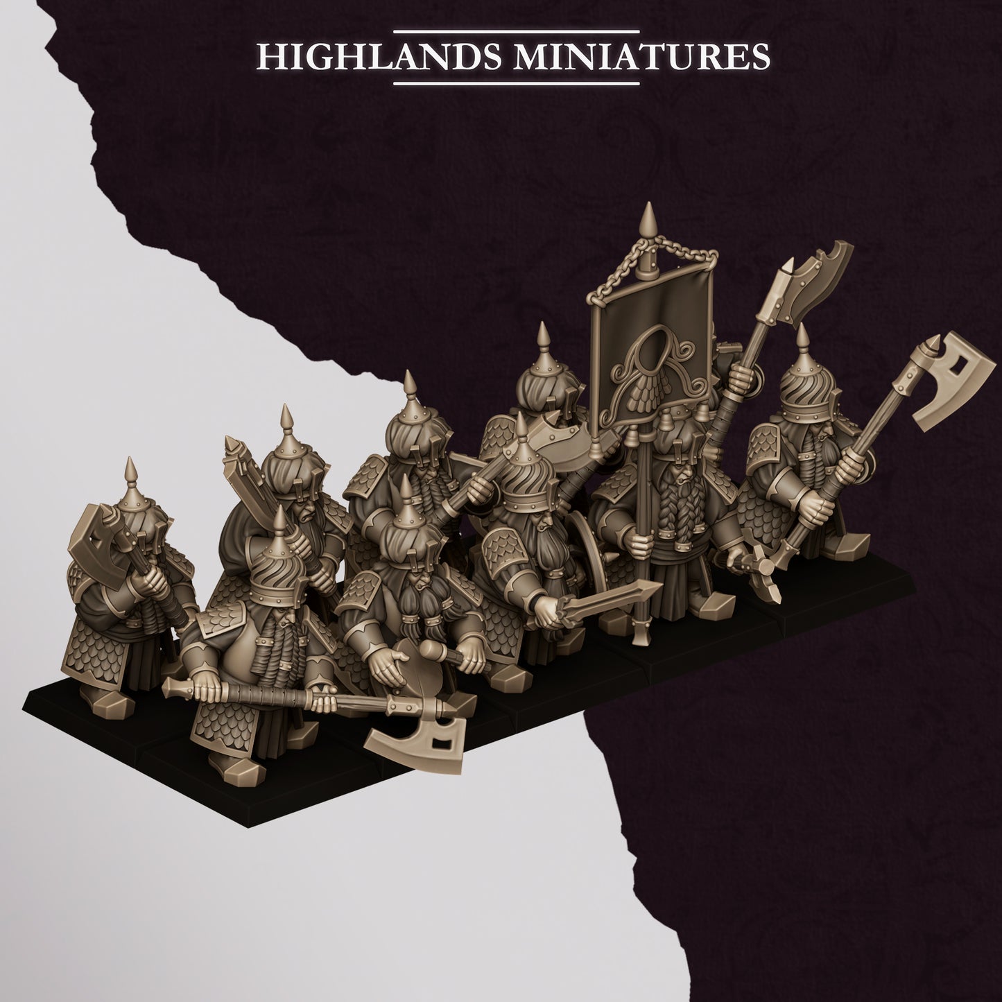 Marduk Warriors with Great Weapons - Highlands Miniatures (10)