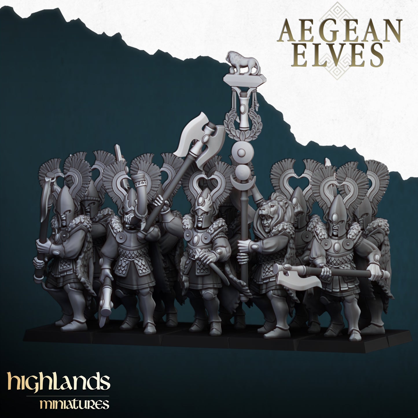 Nemean Lions Aegean Elves - Highlands Miniatures (10)