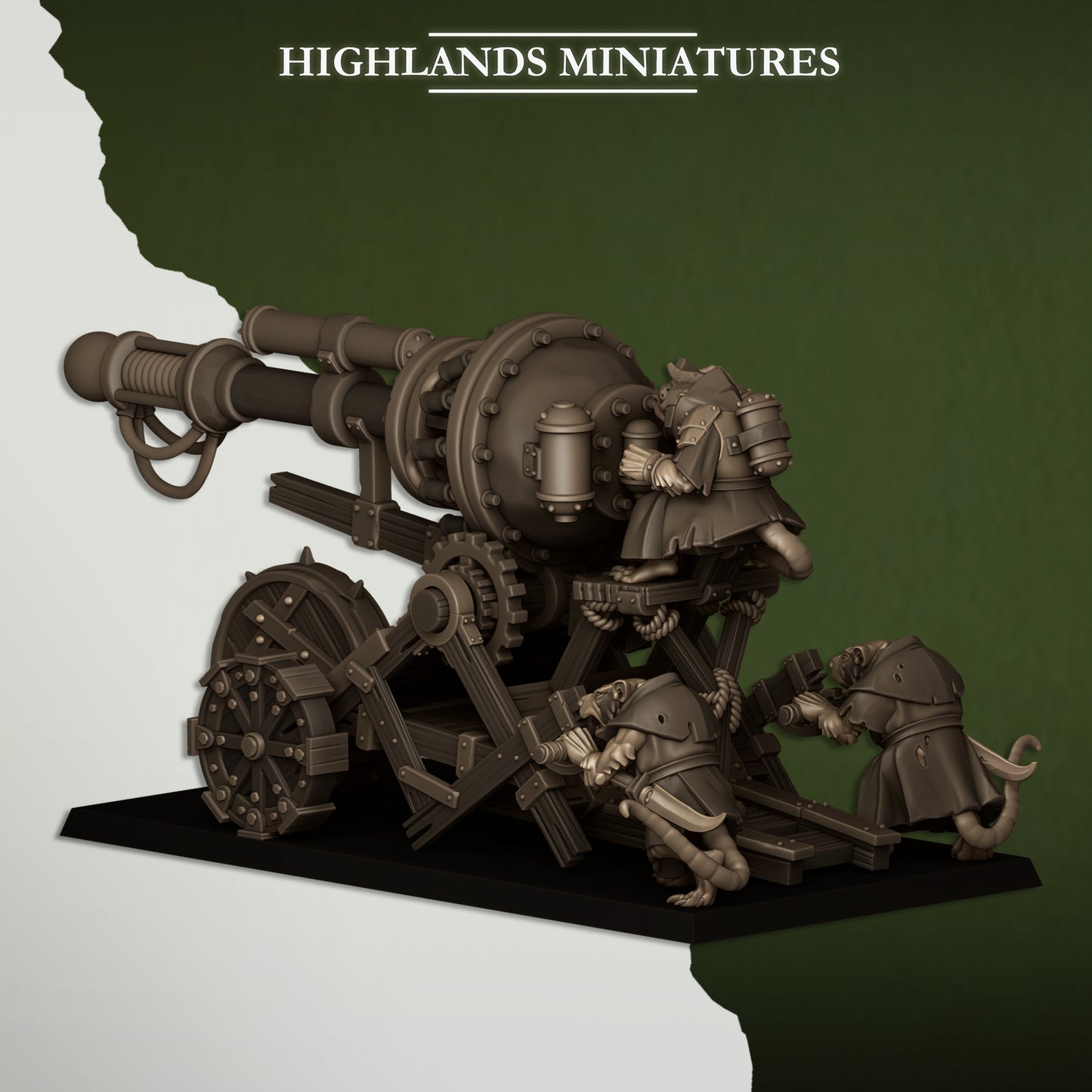 Sewer Vermin Cannon - Highlands Miniatures (1)