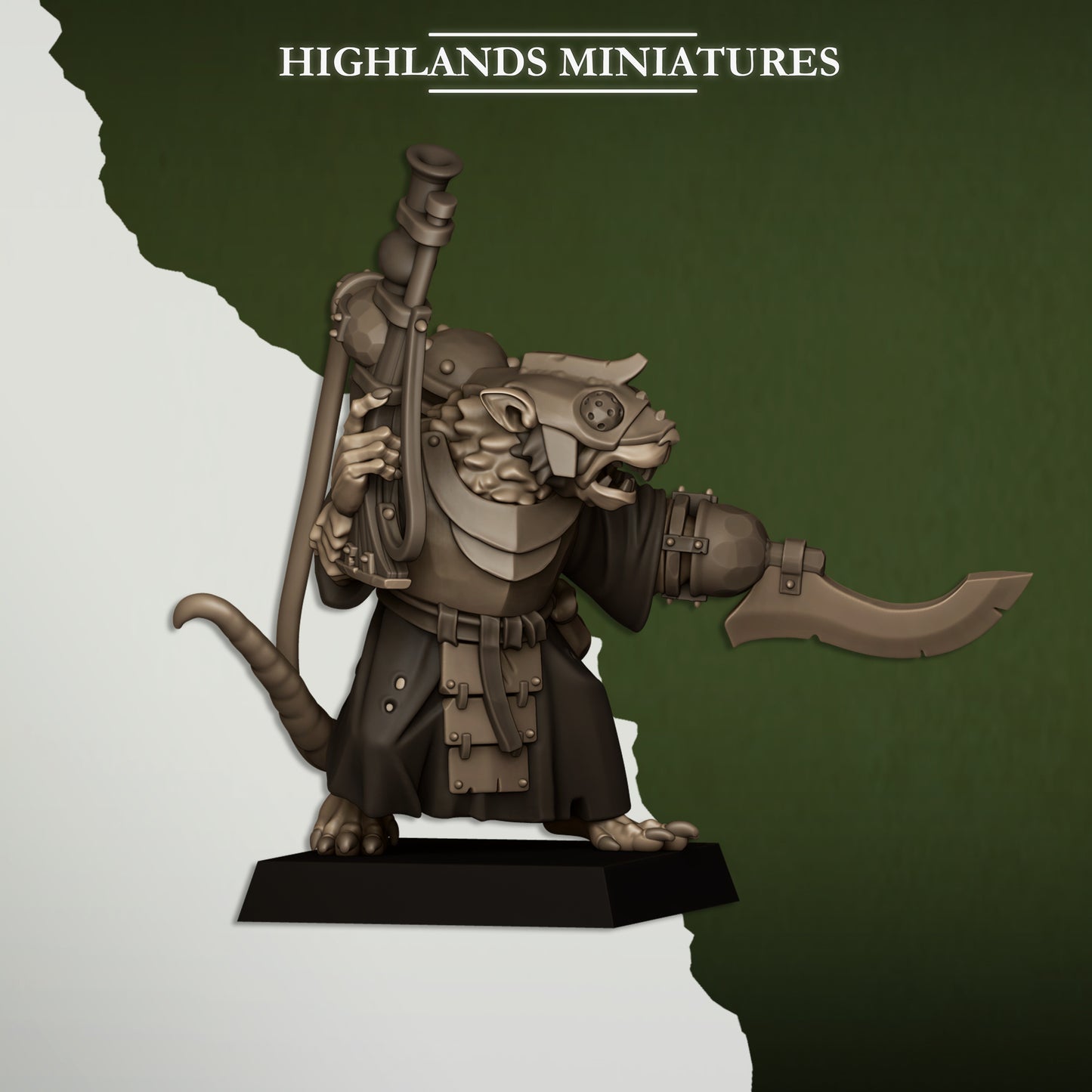 Sewer Vermin Engineer - Highlands Miniatures (1)