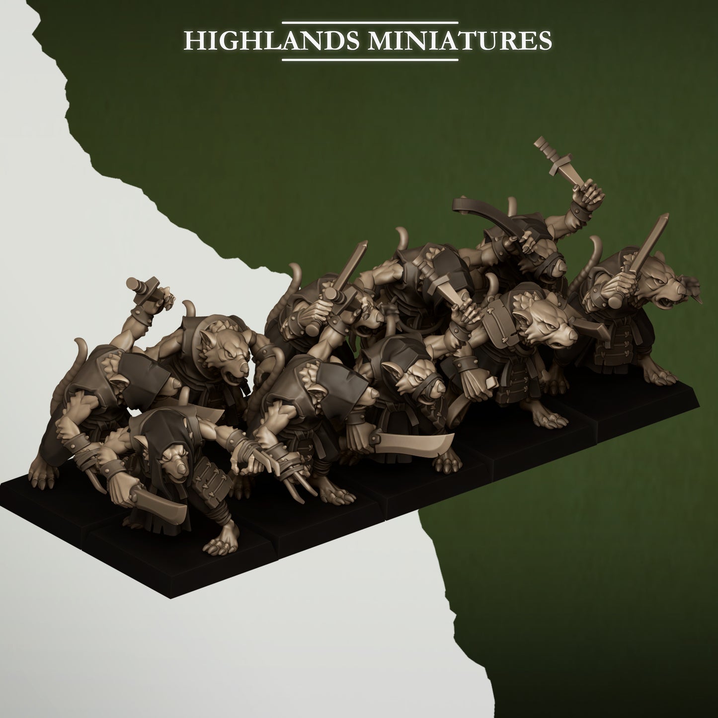 Sewer Vermin Thugs - Highlands Miniatures (10)