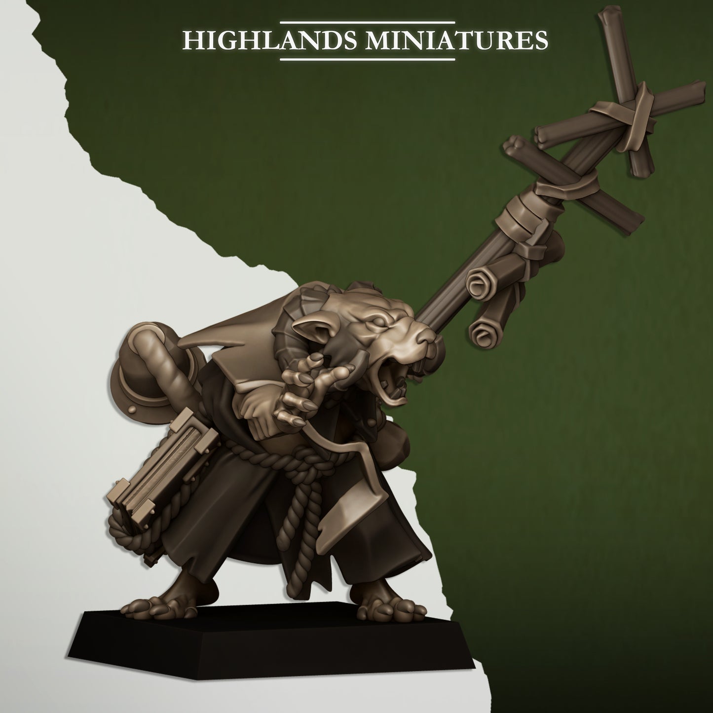 Sewer Vermin Warlock - Highlands Miniatures (1)