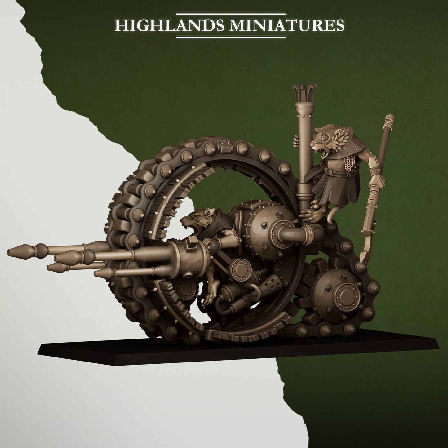 Sewer Vermin Wheeled Engine - Highlands Miniatures (1)