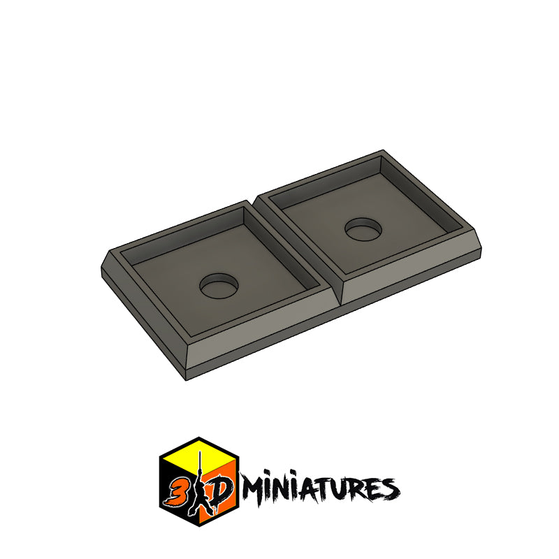Skirmisher LOS MBA Movement Base Adapter square 25x25mm to 30x30mm INFANTRY compatible with Warhammer TOW Old World
