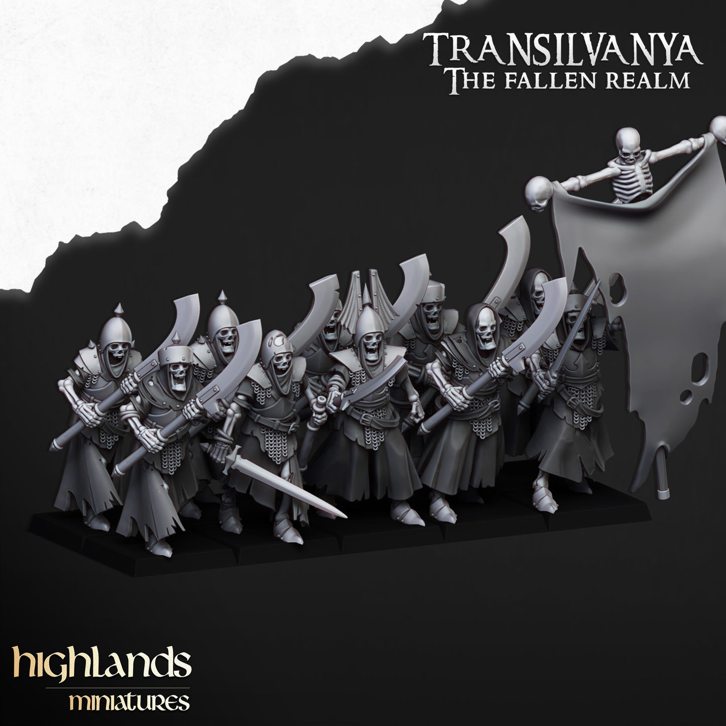 Skeletal Guard with great weapons - Highlands Miniatures (10)