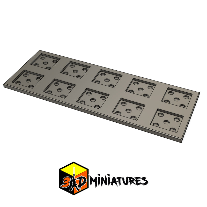 Skirmisher MT Movement Tray for square Bases 25x25mm INFANTRY compatible with Warhammer TOW Old World