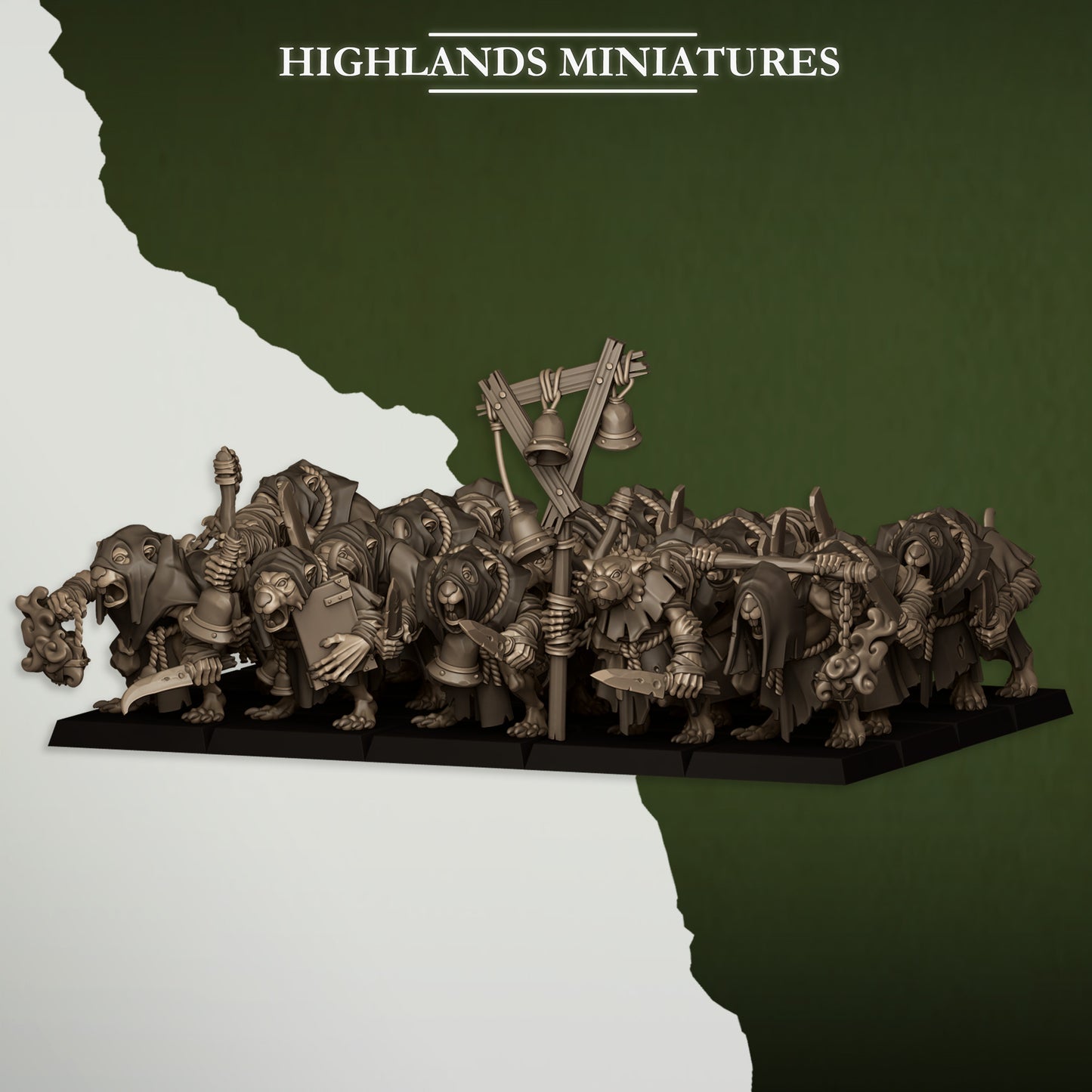 Vermin Acolytes Two Hand Weapons - Highlands Miniatures (10) (no censers)