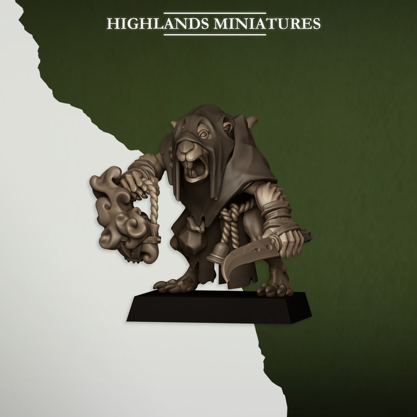 Vermin Acolytes with Censers - Highlands Miniatures (4)