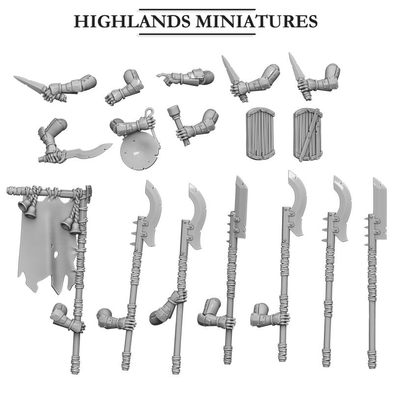 Vermin Vanguard with two handed weapons - Highlands Miniatures (10)