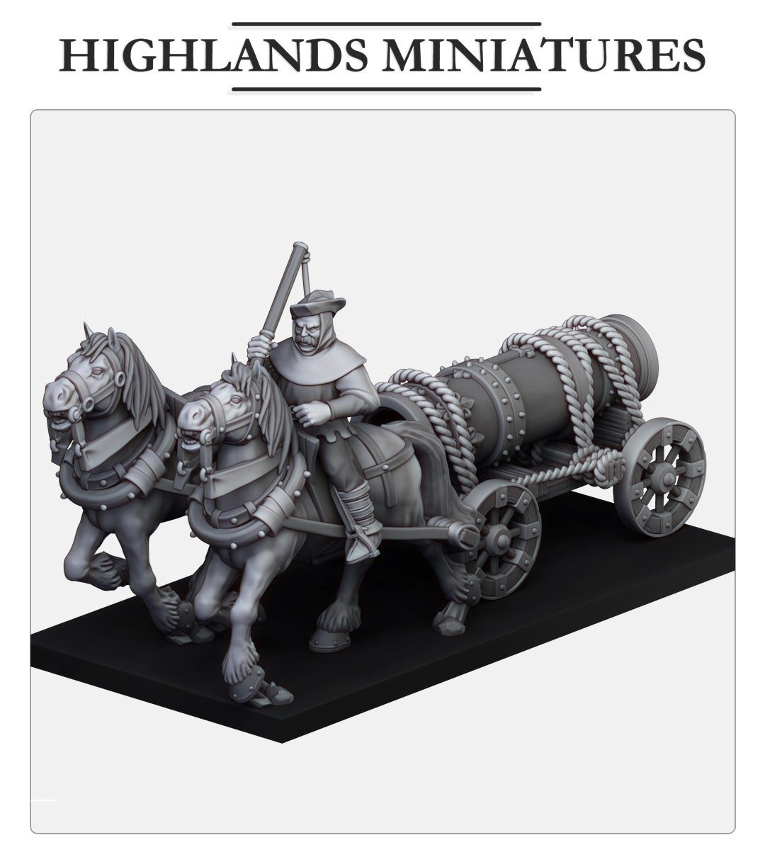 Gallia Bombard on Chariot - Highlands Miniatures (1)