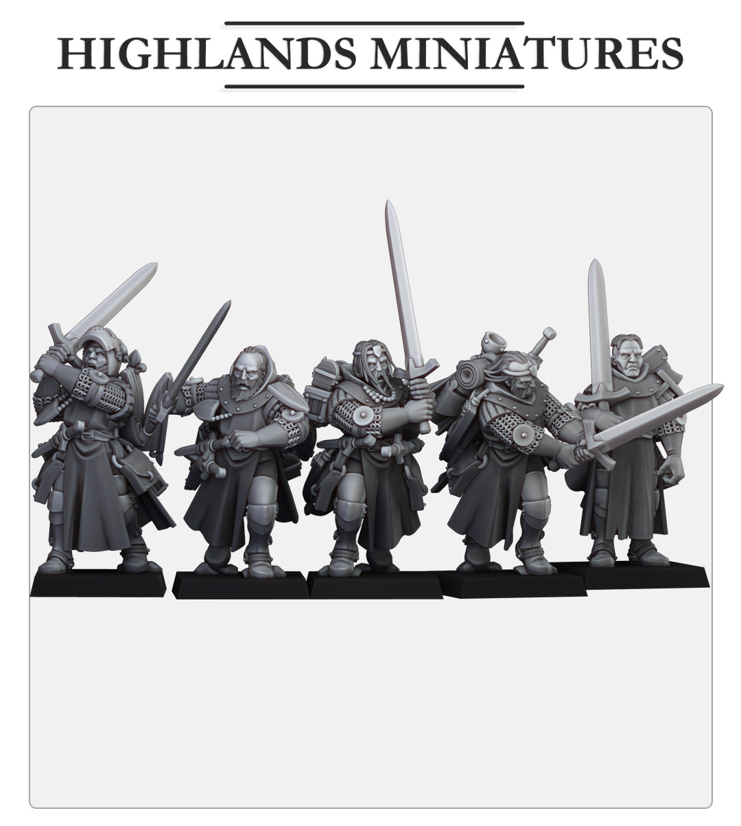 Dismounted Questing Knights - Highlands Miniatures (5)