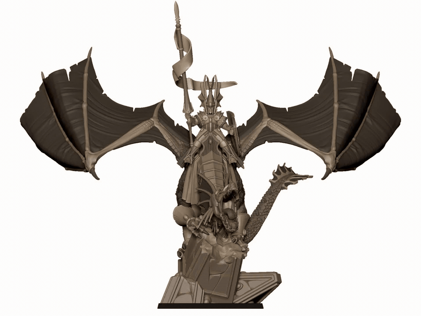 Aegean Elf Prince on Dragon or Mage - Highlands Miniatures (1)